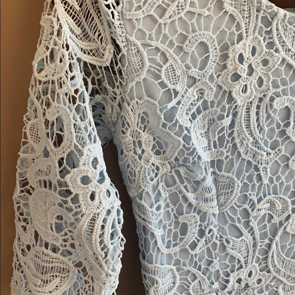 All over lace baby blue dress - Picture 5 of 8